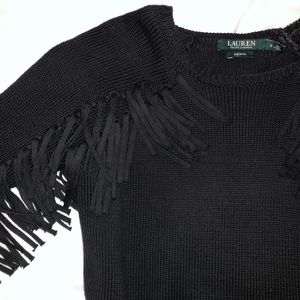 Ralph Lauren Fringe Arm Sweater